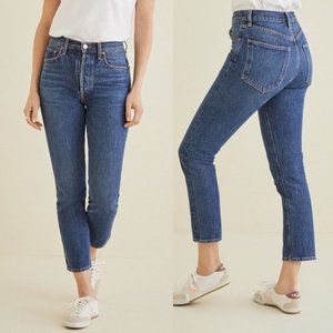 Agolde Riley High Rise Straight Crop Jean in Prosper - Size 30